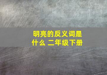 明亮的反义词是什么 二年级下册